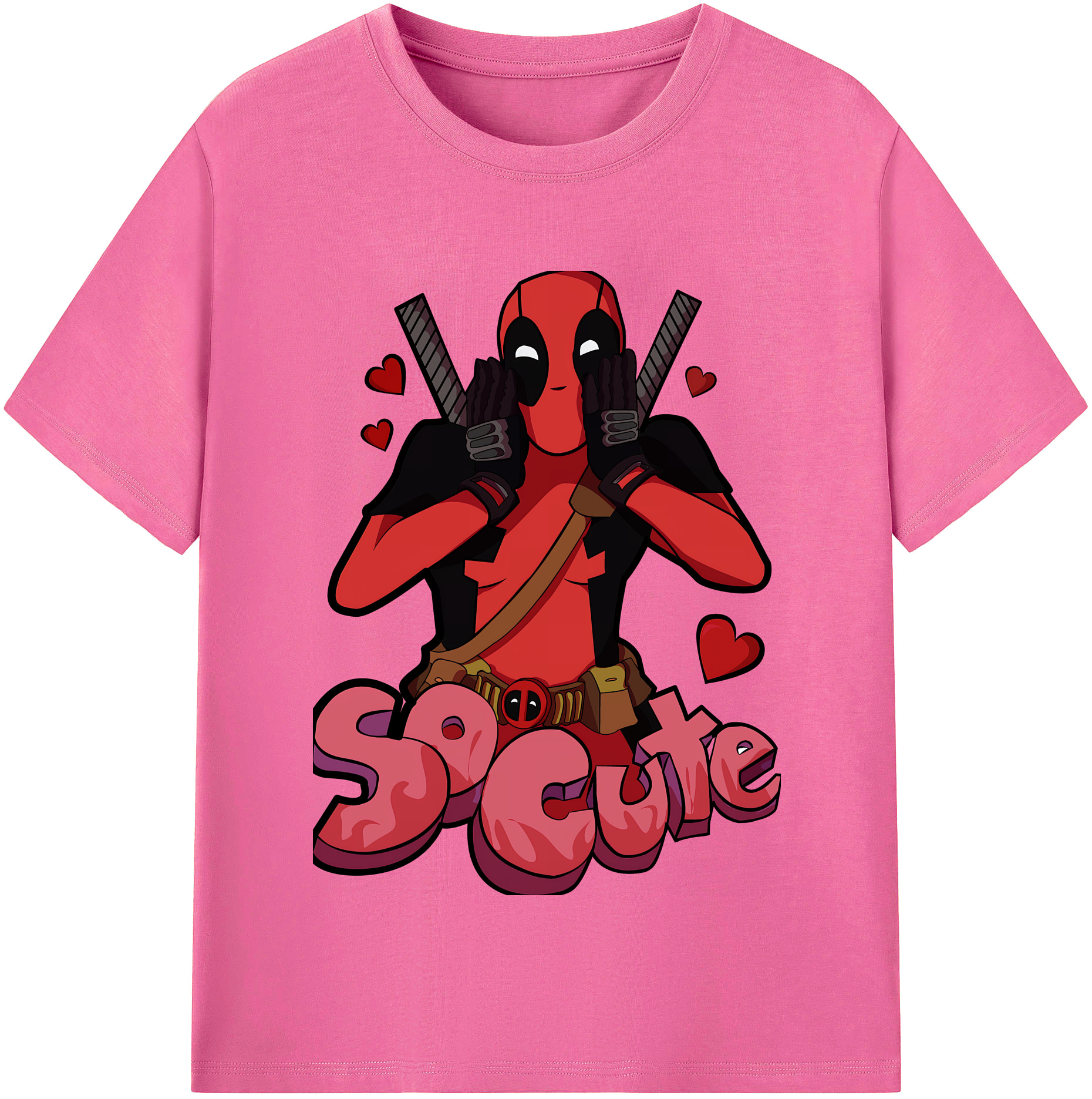 （画像用） Deadpool デッドプール レディースカジュアルプリントTシャツ（綿100％）